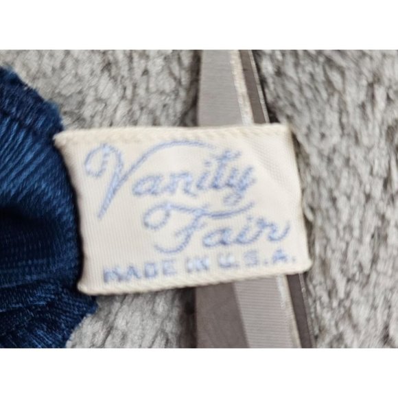 Vintage Vanity Fair Full Slip Women 36 Navy Nylon Lace Bodice Trim Lingerie 50's - Picture 9 of 9